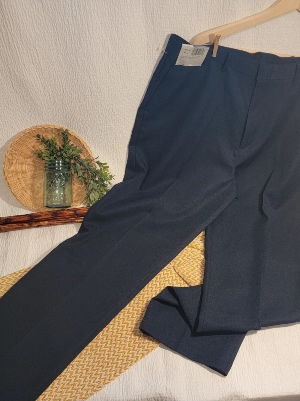 Levi Strauss Action Slacks 42x30 NWT Navy Blue Dress Trousers